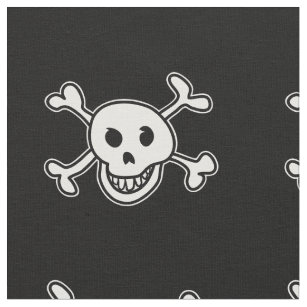 Pirate flag skull and crossbones pattern fabric