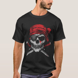 Pirate Flag Skull And Crossbones Skeleton T-Shirt