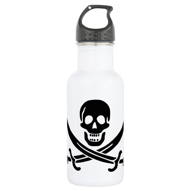Pirate Flag Skull Crossed Swords 532 Ml Water Bottle (Front)