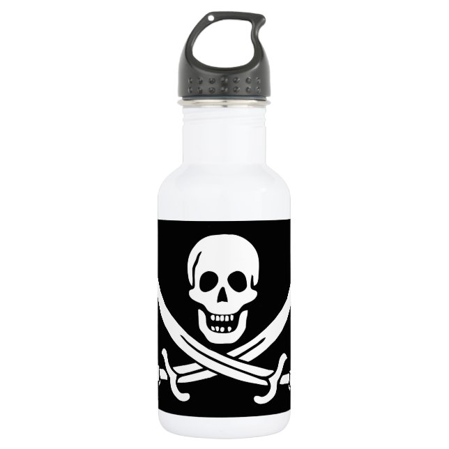 Pirate Flag Skull Crossed Swords 532 Ml Water Bottle (Front)