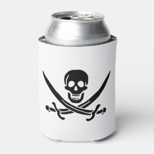 Pirate Flag Skull Crossed Swords Can Cooler