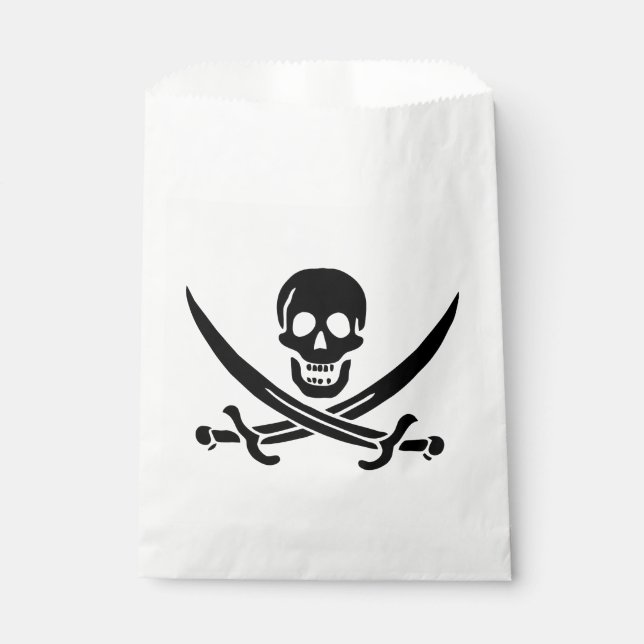 Pirate Flag Skull Crossed Swords Favour Bag (Front)