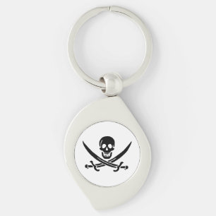Pirate Flag Skull Crossed Swords Keychain