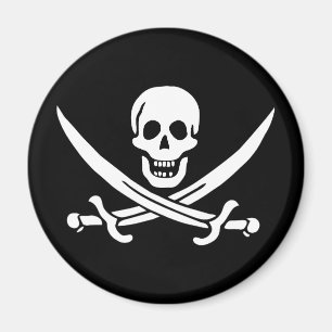 Pirate Flag Skull Crossed Swords Magnet
