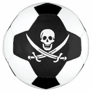 Pirate Flag Skull Crossed Swords Soccer Ball