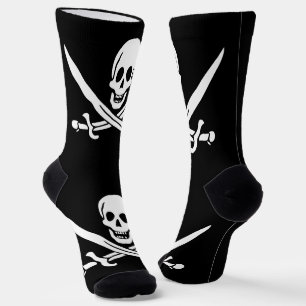 Pirate Flag Skull Crossed Swords Socks