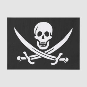 Pirate Flag Skull Crossed Swords Tissue Paper