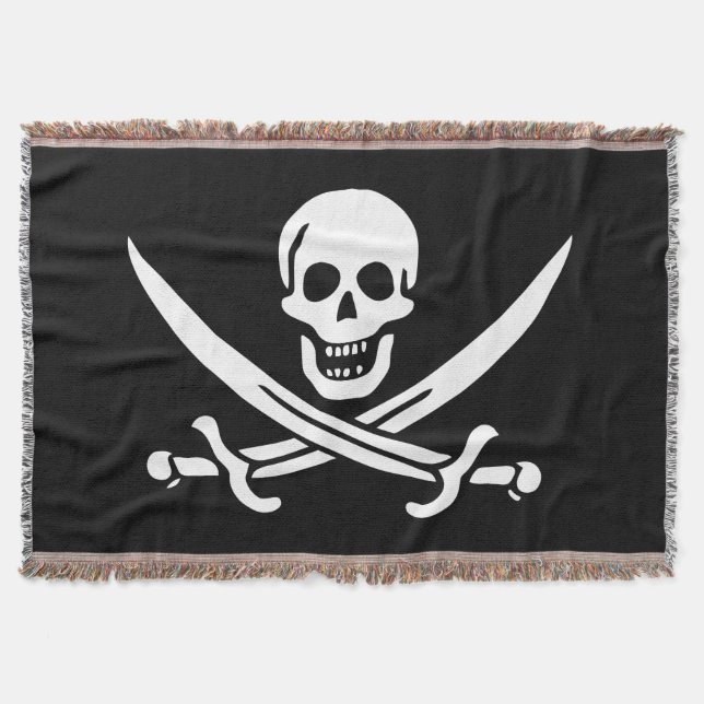 Pirate Flag Throw Blanket (Front)