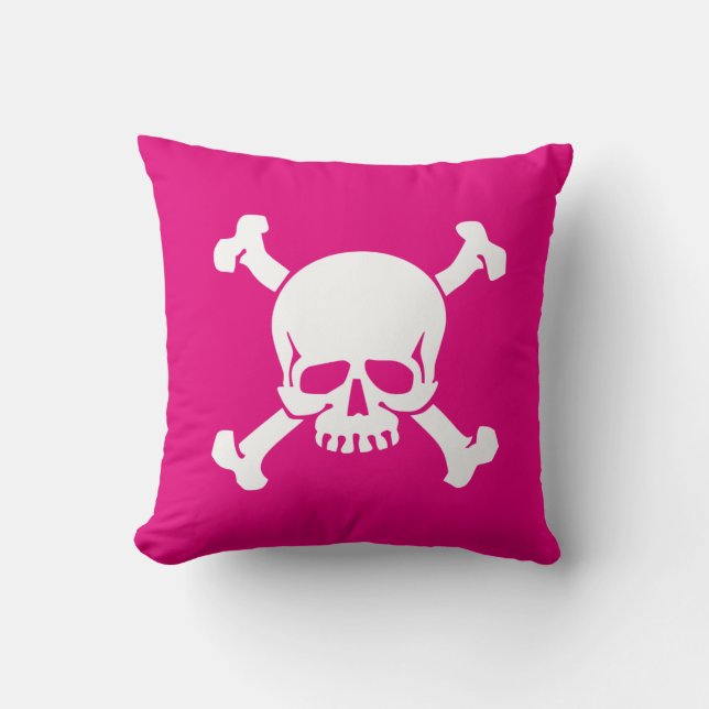 Pirate Flag Throw Pillow (Front)