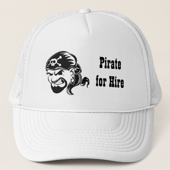 Pirate for Hire Trucker Hat (Front)