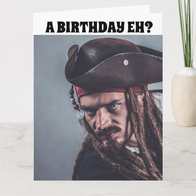 PIRATE FUNNY CARTES D'ANNIVERSAIRE ET DE RUM (Devant)