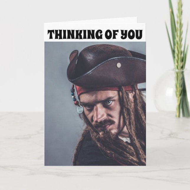 PIRATE FUNNY THINKING OF YOU & RUM CARDS (Front)