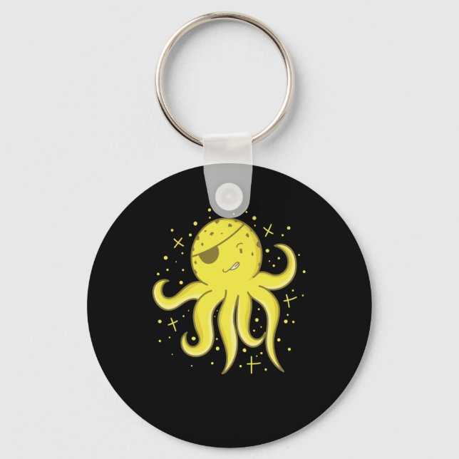 Pirate giant collar with eyepatch keychain (Front)