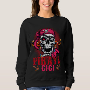 Pirate Gigi Halloween Skull Pirate Costume Family Sweatshirt
