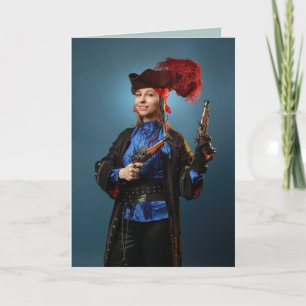 PIRATE GIRL BIRTHDAY CARD