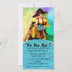 Pirate girl birthday invitation