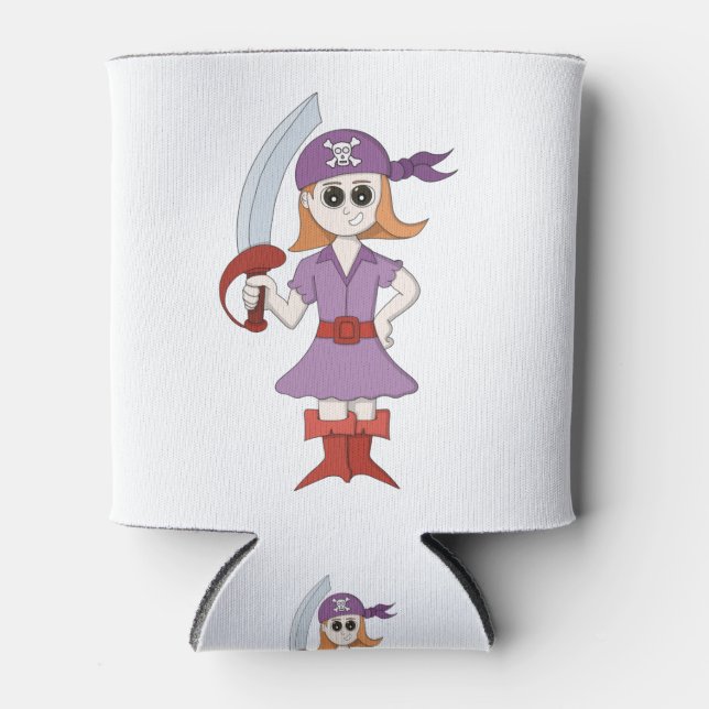Pirate Girl Can Cooler (Front)