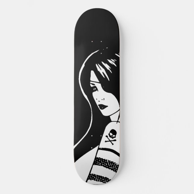 Pirate Girl Skateboard Deck (Front)