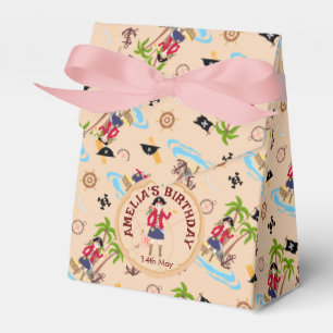 Pirate Girl Treasure Map Fun Birthday Party Favor Box