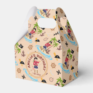 Pirate Girl Treasure Map Fun Birthday Party Favor Box