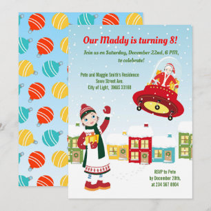 Pirate Girl Treasure Map Fun Birthday Party Invitation