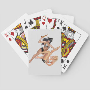 PIRATE GIRLS CATFIGHTING PLAYING CARDS