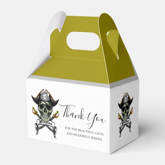 Pirate Gold Treasure Favor Box (Front Side)