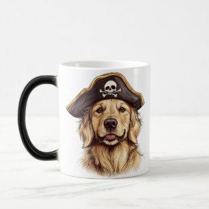 Pirate Golden Retriever Dog Skull Magic Mug