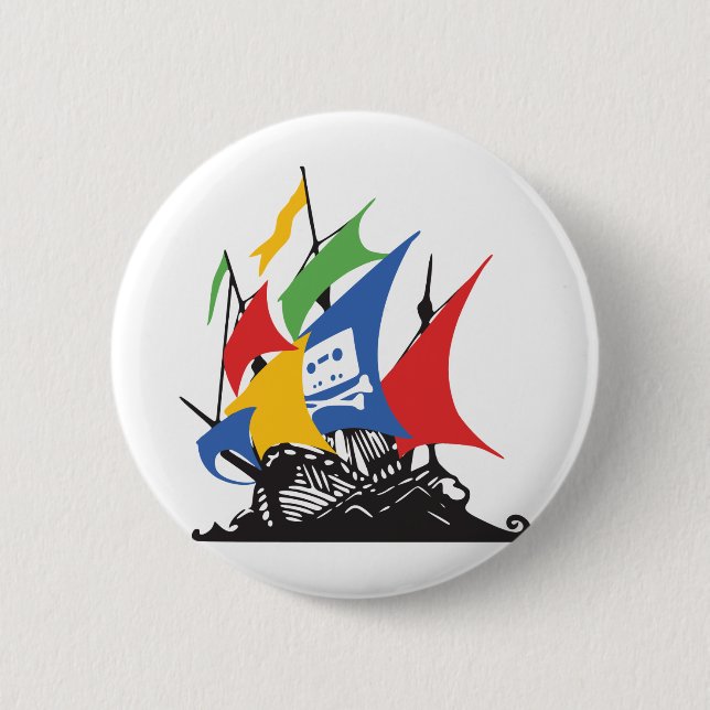 Pirate Google 2 Inch Round Button (Front)