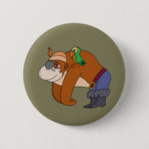 Pirate Gorilla 2 Inch Round Button