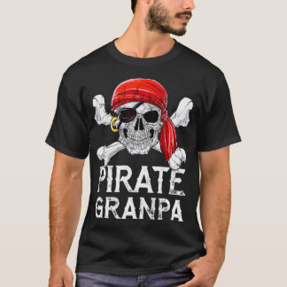 Pirate Grand-père T-shirt Jolly roger Drapeau Crân