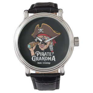 Pirate Grandma Funny Grandmother Halloween Costume Watch
