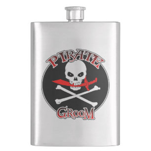 Pirate Groom Flask