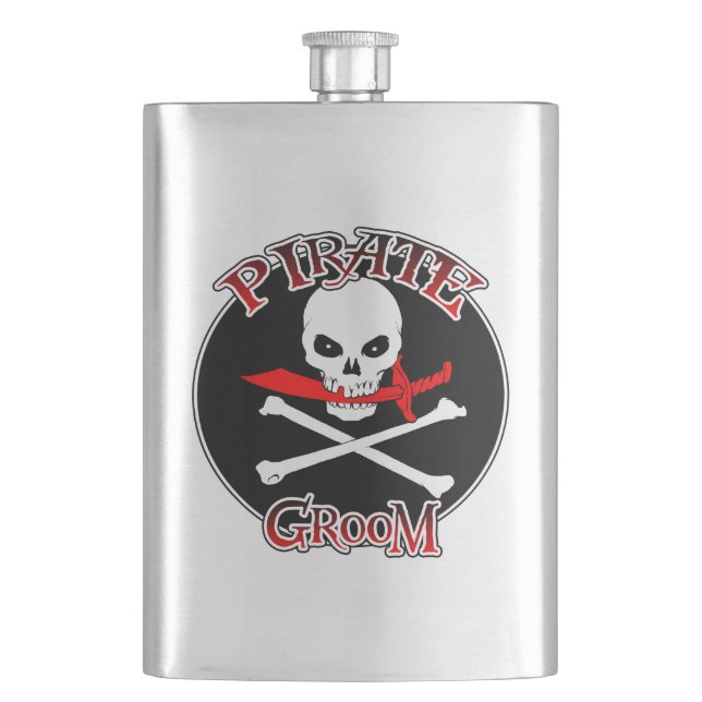 Pirate Groom Flask (Front)