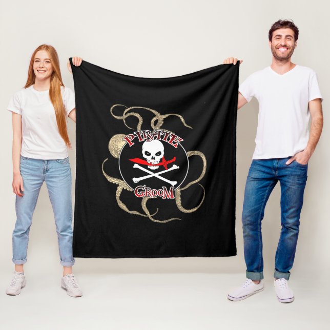 Pirate Groom Fleece Blanket (In Situ)