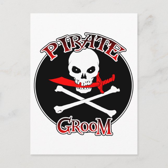 Pirate Groom Postcard (Front)