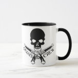 Pirate Groom's Crew Mug<br><div class="desc">Groom's Crew has a skull with crossed flint lock pistols for the scurvy buccaneer crew of groomsmen at a pirate groom's wedding.</div>