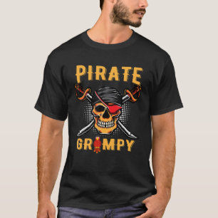 Pirate Grumpy Funny Grandpa Halloween Costume T-Shirt