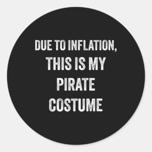 Pirate Halloween Costume Classic Round Sticker