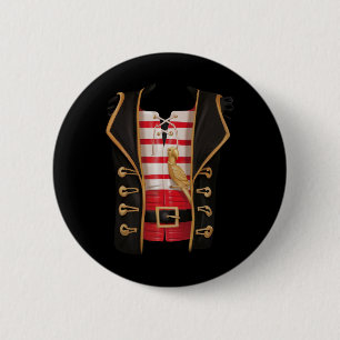Pirate Halloween Kids Costume Tee 2 Inch Round Button