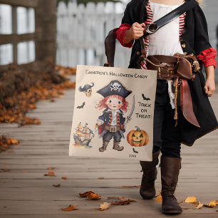 Pirate Halloween Trick or Treat Candy  Tote Bag