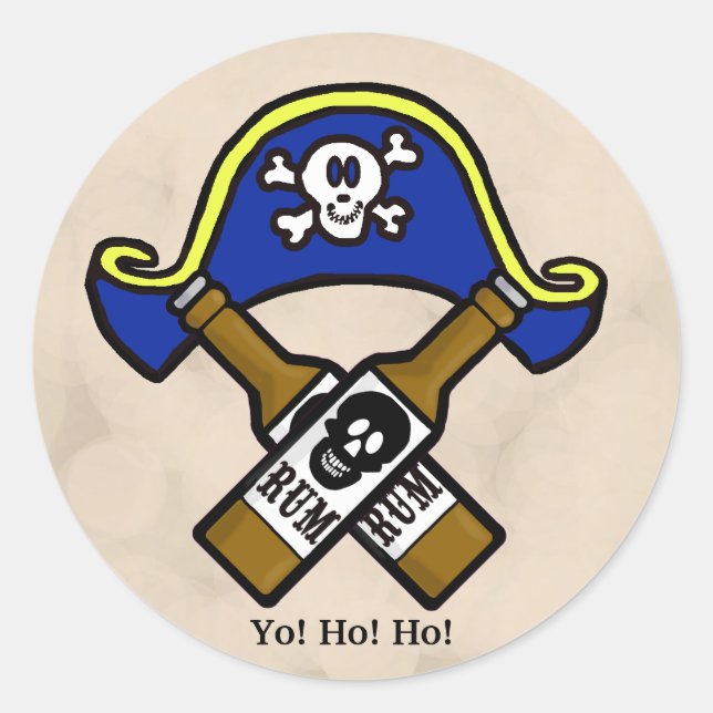 Pirate Hat and Rum Stickers (Front)