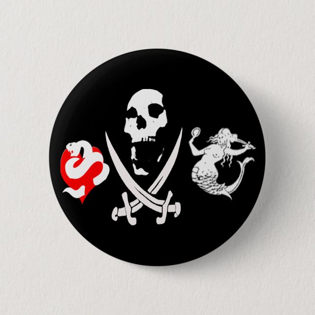 Pirate Icon #13 2 Inch Round Button (Front)