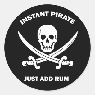 Pirate inerte Ajouter Sticker noir rhum