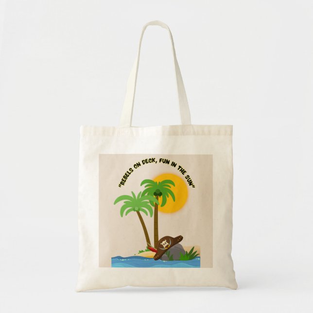 pirate island  beach tote bag (Front)