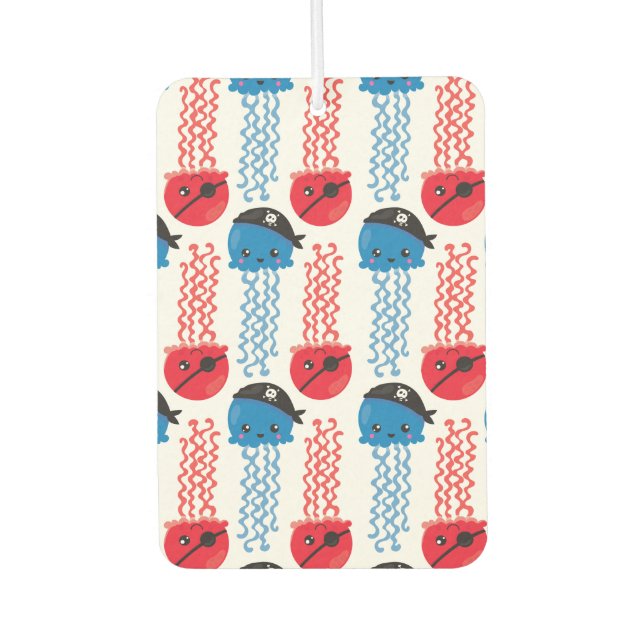Pirate Jellyfish, Jellyfish Pattern, Sea Animals Air Freshener (Front)