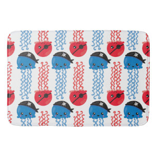 Pirate Jellyfish, Jellyfish Pattern, Sea Animals Bath Mat