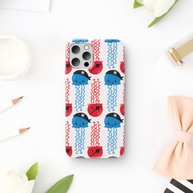 Pirate Jellyfish, Jellyfish Pattern, Sea Animals Case-Mate iPhone Case (Creator Uploaded)