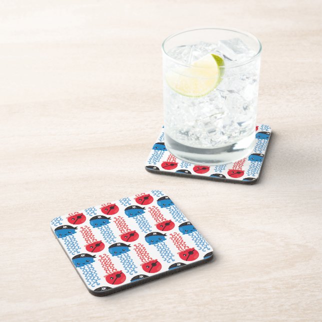 Pirate Jellyfish, Jellyfish Pattern, Sea Animals Coaster (Right Side)