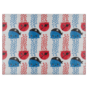 Pirate Jellyfish, Jellyfish Pattern, Sea Animals Cutting Board